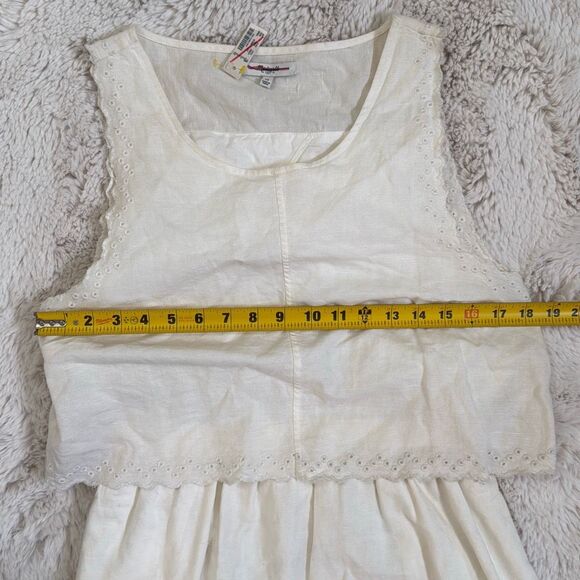 Madewell Eyelet Overlay Open Back Sleeveless Dress Size 12 - Picture 4 of 8